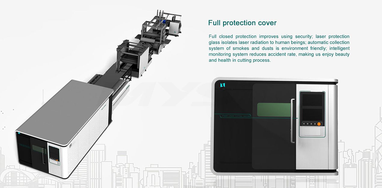 MT3015FL Solutions for a whole processing system 3015 enclosed fiber laser cutting cutter machine 1530 Price  1500W 2KW