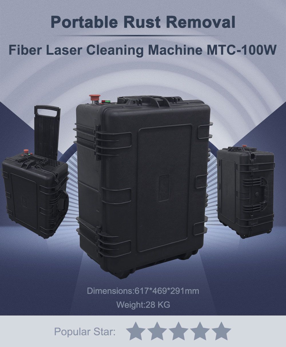 MTC-100W 100W cheap Handheld Portable rust removal fiber laser cleaning machine price for sal